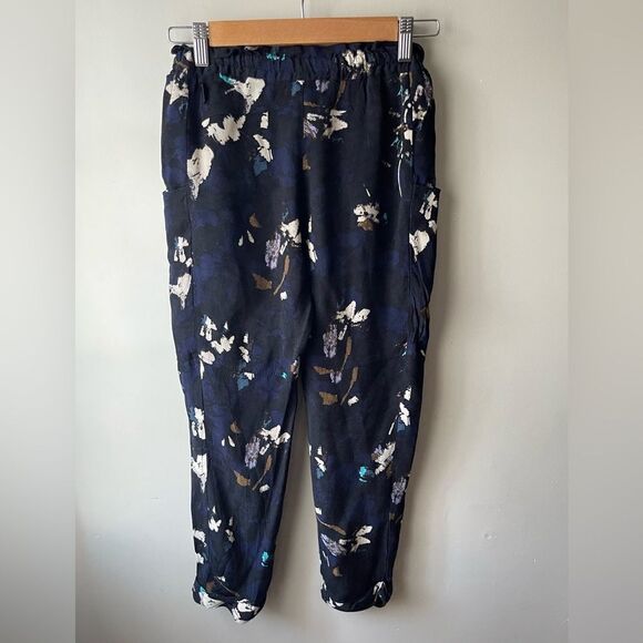 aritzia Wilfred Black Blue Marais Wilfred Winter Floral Casual Luxe Pants XXS - Picture 3 of 14